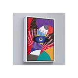Harita Sepeti Beyaz Çerçeveli Spiritual Göz Tablosu 40 X 55 Beyaz Frm192