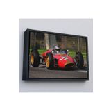 Harita Sepeti Çerçeveli Imola İtalya, Luigi Musso Tarihi Gp 2012, Heron Alfa Romeo F1 Sürücüsü-3719 40 X 55 Siyah Frm_3719