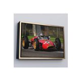 Harita Sepeti Çerçeveli Imola İtalya, Luigi Musso Tarihi Gp 2012, Heron Alfa Romeo F1 Sürücüsü-3719 55 X 75 Altın Frm_3719