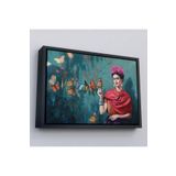 Harita Sepeti Çerçeveli Ünlü Ressam Ve Kelebekler Kanvas Tablo-5169 40 X 55 Siyah Frm_5169