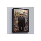 Harita Sepeti Çerçeveli Vladimir Lenin Sovyet Dönemi Rusya Dekoratif Duvar Tablosu-6194 25 X 35 Siyah Frm_6194