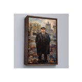 Harita Sepeti Çerçeveli Vladimir Lenin Sovyet Dönemi Rusya Dekoratif Duvar Tablosu-6194 40 X 55 Kahverengi Frm_6194
