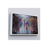Harita Sepeti Çerçeveli Yağlı Boya Görünümlü Modern Kanvas Duvar Tablosu, Tablo-1197 55 X 75 Beyaz Frm_1197