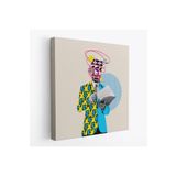 Harita Sepeti Çizgi Roman Kahramanı Kahvesini Yudumluyor Pop Art Kanvas Tablo-5800 70 X 70 Karışık Hs-5800