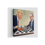 Harita Sepeti Donald Trump - Vladimir Putin Santranç Oynarken Tablosu-8316 150 X 255 Karışık Tbl_8316