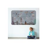 Harita Sepeti Eğitici Dünya Haritası Dünya Atlası Çocuk Ve Bebek Odası Duvar Sticker-3820
