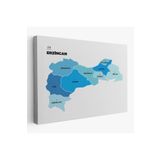 Harita Sepeti Erzincan İli Ve İlçeler Haritası Dekoratif Kanvas Tablo 1335 95 X 55 Karışık Hs-1335