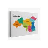 Harita Sepeti Gaziantep İli Ve İlçeler Haritası Dekoratif Kanvas Tablo 1342 150 X 85 Karışık Hs-1342