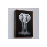 Harita Sepeti Kahverengi Çerçeveli Dev Fil Tablosu 25 X 35 Kahverengi Frm5958