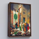 Harita Sepeti Kahverengi Çerçeveli Jean Leon Gerome Halı Tüccarı Duvar Tablosu 40 X 55 Kahverengi Frm6452