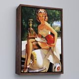 Harita Sepeti Kahverengi Çerçeveli Kupa Kızı Kazanan Kız Tablosu - Trophy Girl A Winner 55 X 75 Kahverengi Frm6456