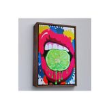 Harita Sepeti Kahverengi Çerçeveli Pop Art, Sokak Sanatı Renkli Dekoratif Duvar Tablosu 40 X 55 Kahverengi Frm6127