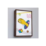 Harita Sepeti Kahverengi Çerçeveli Pop Art Yunan Heykeli Tablosu 40 X 55 Kahverengi Frm373
