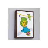 Harita Sepeti Kahverengi Çerçeveli Pop Art Yunan Heykeli Tablosu 75 X 105 Kahverengi Frm372