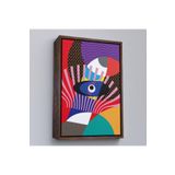 Harita Sepeti Kahverengi Çerçeveli Spiritual Göz Tablosu 55 X 75 Kahverengi Frm192
