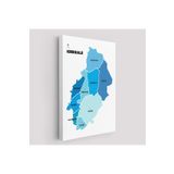 Harita Sepeti Kırıkkale İli Ve İlçeler Haritası Dekoratif Kanvas Tablo 1393 95 X 55 Karışık Hs-1393