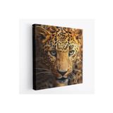 Harita Sepeti Leopar Dekoratif Kanvas Tablo-5811 90 X 90 Karışık Hs-5811