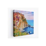 Harita Sepeti Manarola Cinque Terre İtalya Manzaralı Kanvas Tablo-5864 90 X 90 Karışık Hs-5864