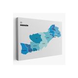 Harita Sepeti Mersin İli Ve İlçeler Haritası Dekoratif Kanvas Tablo 1420 95 X 55 Karışık Hs-1420