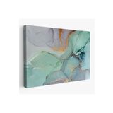 Harita Sepeti Mürekkep Ve Alkol Elementleri İle Mermer Deseni Verilmiş Kanvas Tablo-5030 35 X 50 Karışık Hs-5030