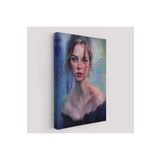 Harita Sepeti Renkli Gözlü Güzel Kadın Dekoratif Duvar Tablosu-6368 35 X 50 Karışık Hs-6368
