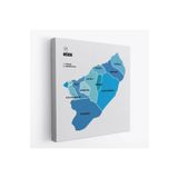 Harita Sepeti Rize Ili Ve Ilçeler Haritası Dekoratif Kanvas Tablo 1441 50 X 50 Karışık Hs-1441