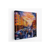 Harita Sepeti Şehir Trafiği Kanvas Tablo-5901 70 X 70 Karışık Hs-5901