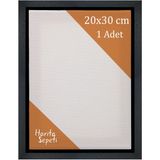 Harita Sepeti Siyah Çerçeveli 20X30 cm Boş Tuval Tablo