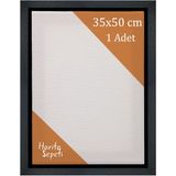Harita Sepeti Siyah Çerçeveli 35X50 cm Boş Tuval Tablo