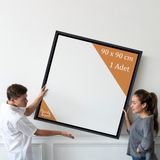 Harita Sepeti Siyah Çerçeveli 90X90 cm Boş Tuval Tablo