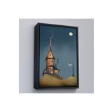 Harita Sepeti Siyah Çerçeveli Güzel Ev Dekoratif Duvar Tablosu 75 X 105 Siyah Frm6186