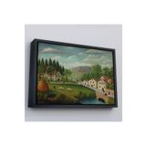 Harita Sepeti Siyah Çerçeveli Rousseau - Bebek Arabaları Pastoral Tablosu 25 X 35 Siyah Frm_7108