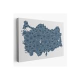 Harita Sepeti Türkiye Haritası Kanvas Tablo Eğitici Ve Öretici Dekoratif Tablo Tablo 3121 150 X 255 Karışık Hs-3121