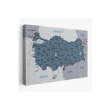 Harita Sepeti Türkiye Haritası Kanvas Tablo Sınır Komşulu Eğitici Ve Öğretici Dekoratif Tablo 3093 150 X 85 Karışık Hs-3093