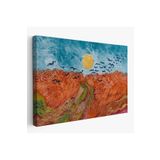 Harita Sepeti Vincent Willem Van Gogh - Kargalarla Buğday Tarlası Tablo-7152 50 X 70 Karışık Tbl_7152