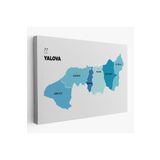 Harita Sepeti Yalova İli Ve İlçeler Haritası Dekoratif Kanvas Tablo 1483 95 X 55 Karışık Hs-1483