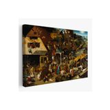 Harita Sepeti Yaşlı Pieter Brueghel - Hollanda Atasözleri Mavi Pelerin Tablo-7267 125 X 210 Karışık Tbl_7267