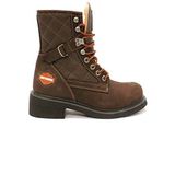 HARLEY-DAVIDSON 025G100078-DARK-BROWN-NUBUK Kadın Botu Kahverengi 35