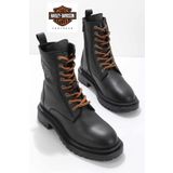 Harley Davidson Black Leather Kadın Bot & Bootie HD0777002303