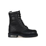 Harley Davidson Colmar 025G100328-B14-04 Siyah Baskılı Deri Kadın Bot