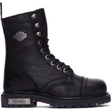Harley Davidson Colmar Black Siyah Deri Kadın Bot - 024-Siyah