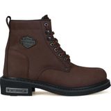 Harley Davidson Gibson Hakiki Deri Koyu Kahve Crazy Erkek Bot