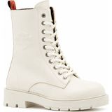Harley Davidson Harley-Davidson Cree Kadın Bot – Hakiki Deri – Kauçuk Taban – Siyah Deri / Off White Deri – Günlük & Outdoor Kullanım - Beyaz