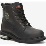 Harley Davidson Jim Bot Black Yağlı Deri - Siyah