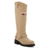Harley Davidson Laconia/Hı/646 Kadın Bej Süet Çizme (025G0074-C32)