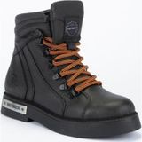 Harley Davidson Melfi 026G100011 Siyah Baskılı Deri Kadın Bot