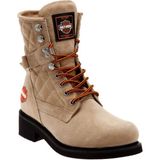 Harley Davidson New Worker Unisex Deri Bot Crosta Süet - Krem Rengi
