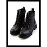 Harley Davidson Siyah Hakiki Deri Kadın Bot & Bootie K02028700703