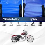Harley Davidson Sportser 72 Motosiklet Brandası Su Geçirmez Branda Mavi Branda Motor Branda - Bağlantı Klipsi