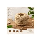 Harman Sera Plastik %100 Doğal Jüt İp 1 ADET 85 metre – Jüt Sicim, Hasır İp Dekoratif Halat – Makrome, Bahçe,